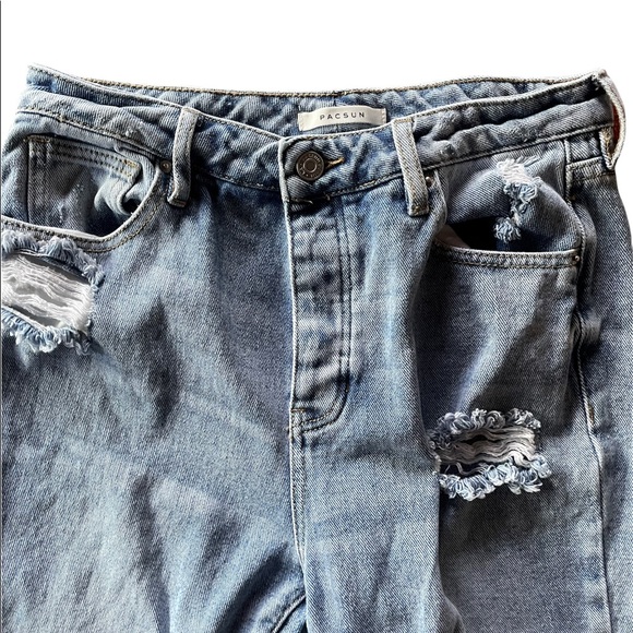 Pac-sun destroyed high rise ankle jeans - Picture 2 of 6